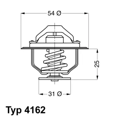 Termostat, płyn chłodzący BORGWARNER BERU 4162.79D Ograniczona ilość