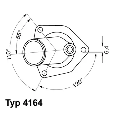 Termostat, płyn chłodzący BORGWARNER (WAHLER) 4164.92D Super okazja