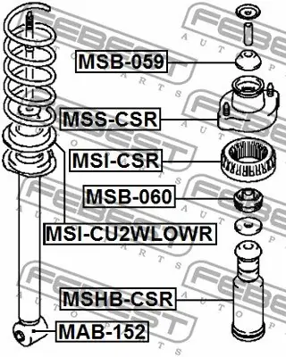 PODKŁADKA SPRĘŻYNY MITSUBISHI T. OUTLANDER 2001.03-2005.09 LE/PR DOLNA Zamów dziś
