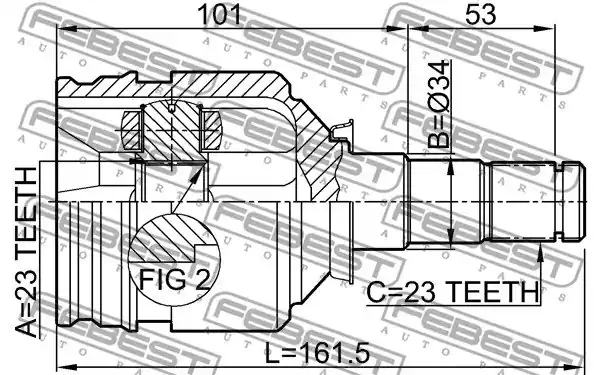 Tylko do końca tygodnia PRZEGUB WEW. TOYOTA CROLLA E11/YARIS 23X34X23