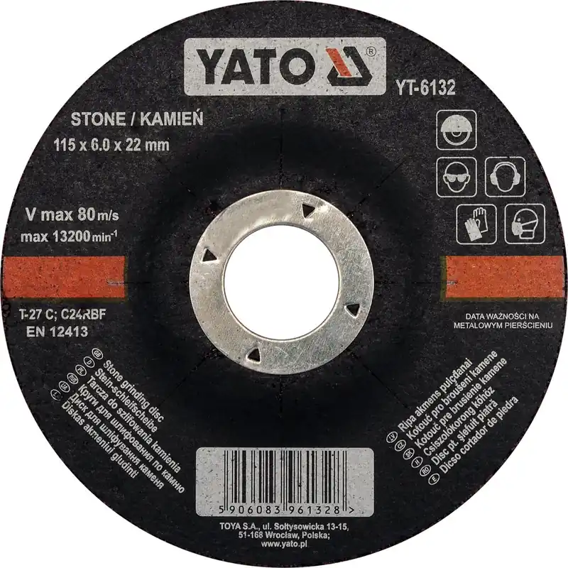 TARCZA WYP.DO SZLIF.KAMIENIA 115X6.0MM SZT YATO Wyprzedaż