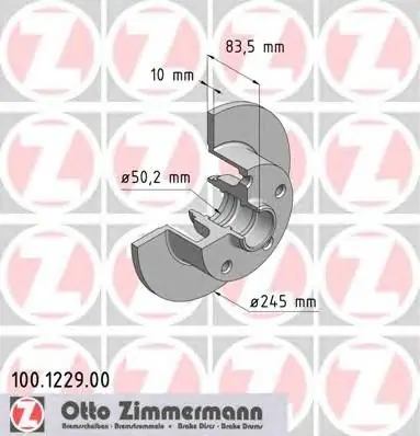 Tarcza hamulcowa ZIMMERMANN 100.1229.00 8D0615601B Oferta czasowa