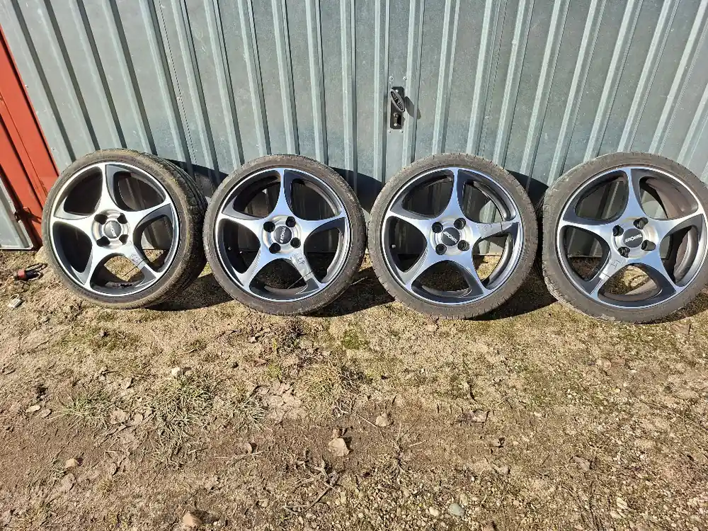 Felgi RONAL 17" 4x100 + Opony Letnie Goodyear 195/40R17 | Honda i inne Okazja